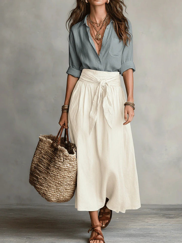 Barbara | Tie-Waist Midi Set