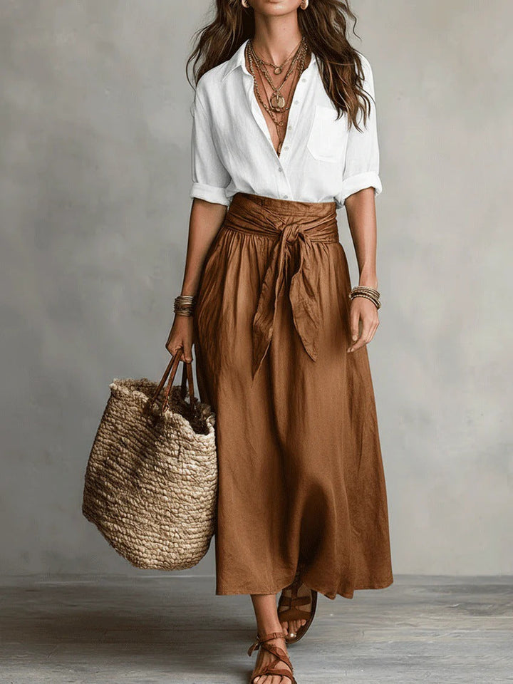 Barbara | Tie-Waist Midi Set
