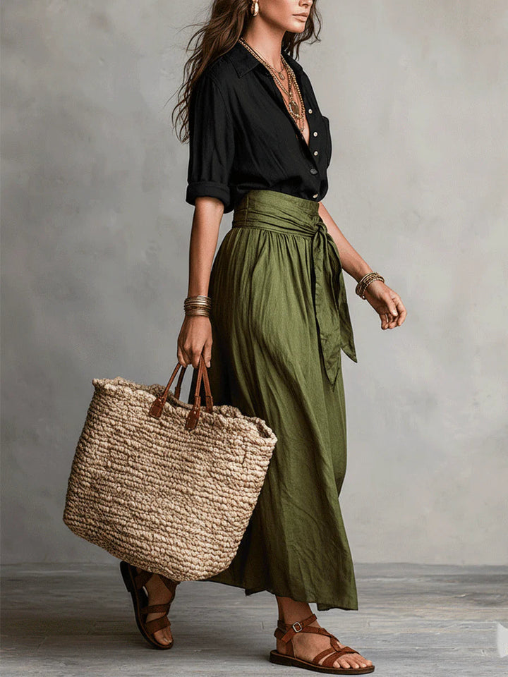 Barbara | Tie-Waist Midi Set