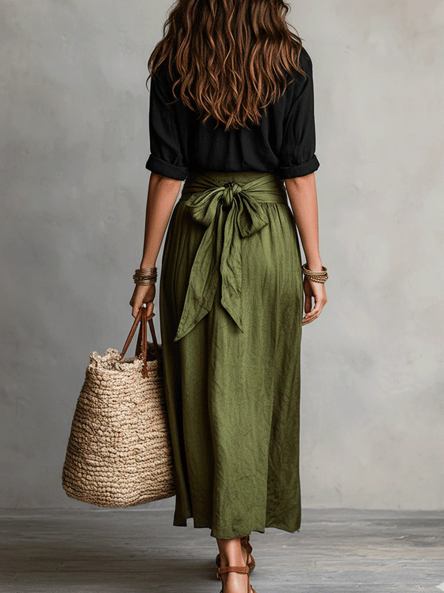 Barbara | Tie-Waist Midi Set
